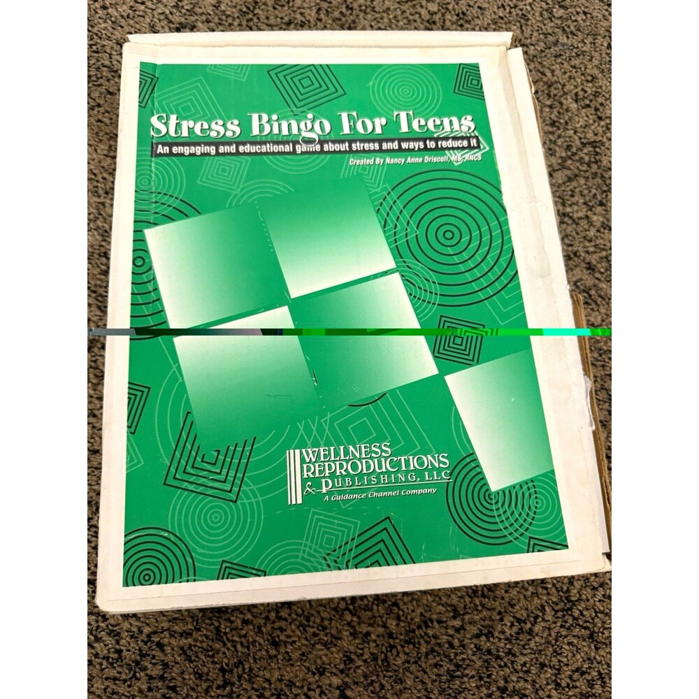 Wellness Reproductions Stress Bingo For Teens Educational Complete Game 2+ 13+